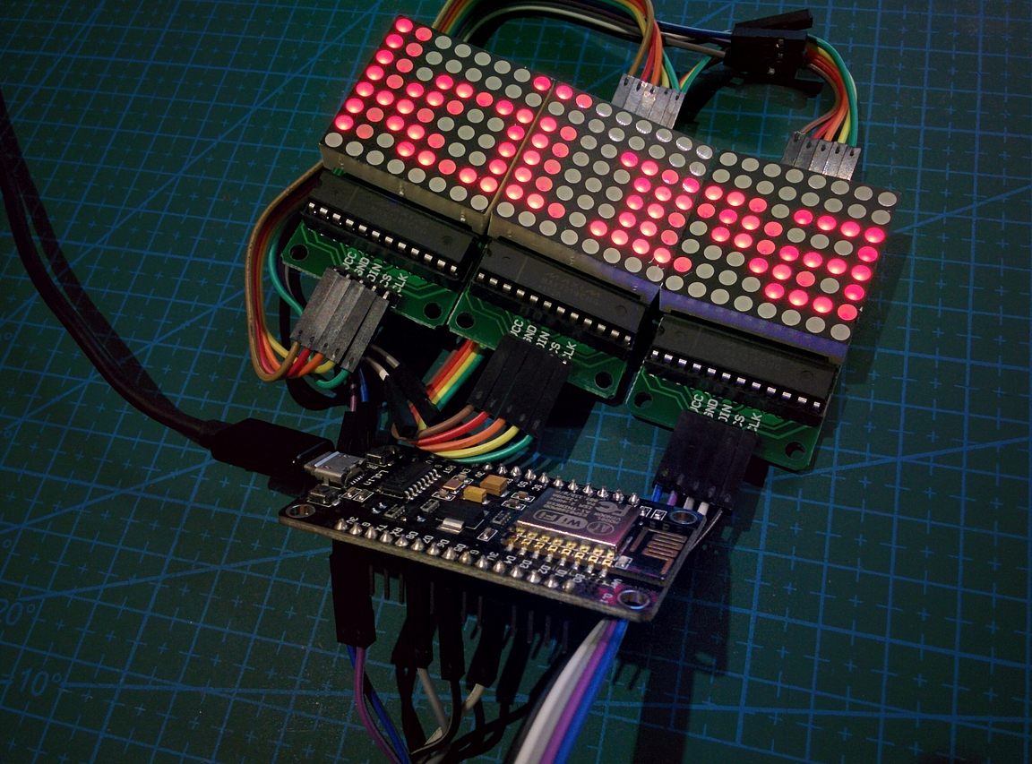 Controlar MAX7219 LED Matrix con ESP8266-12E