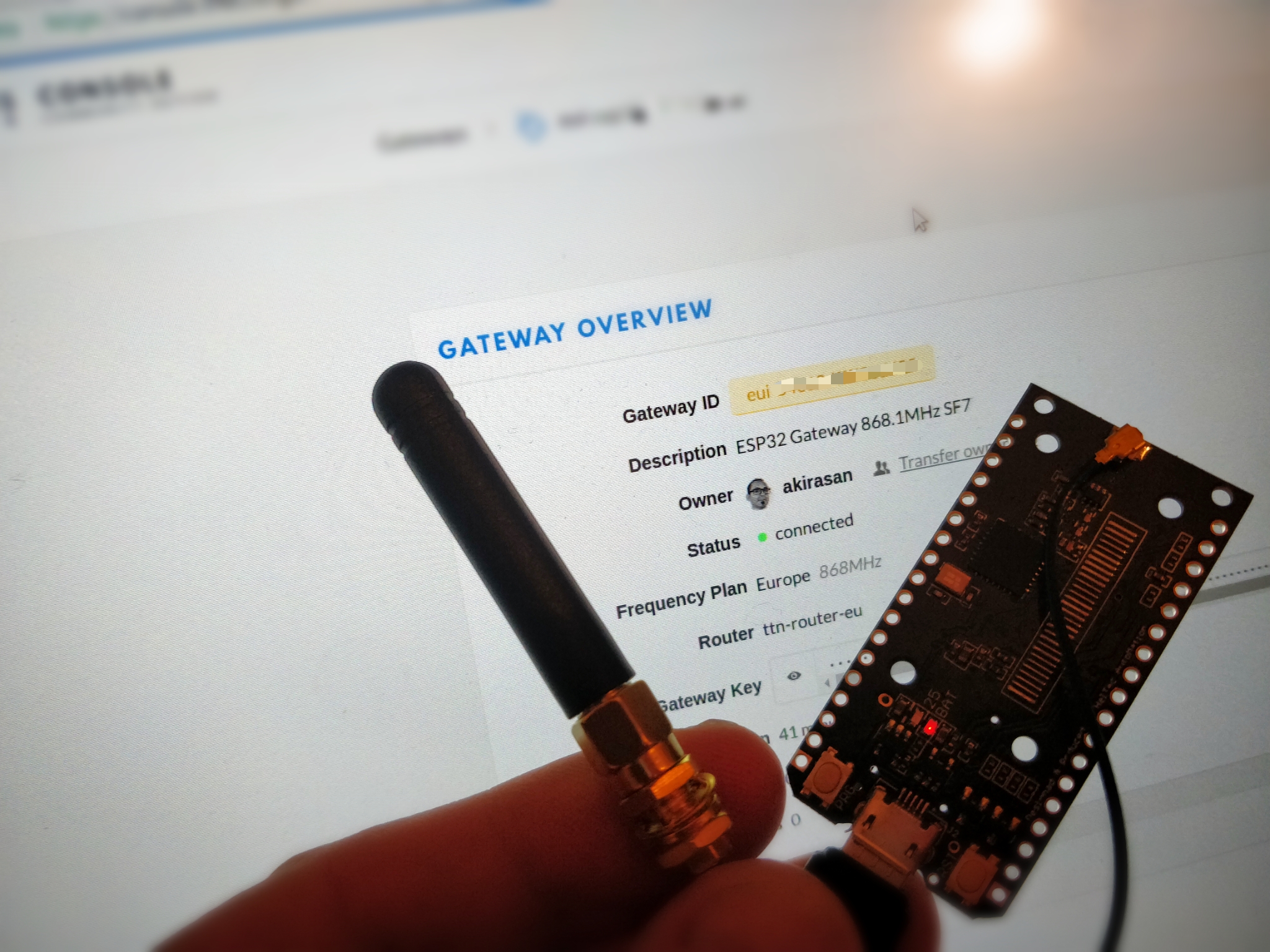 MiniGateway LoRa monocanal con ESP32
