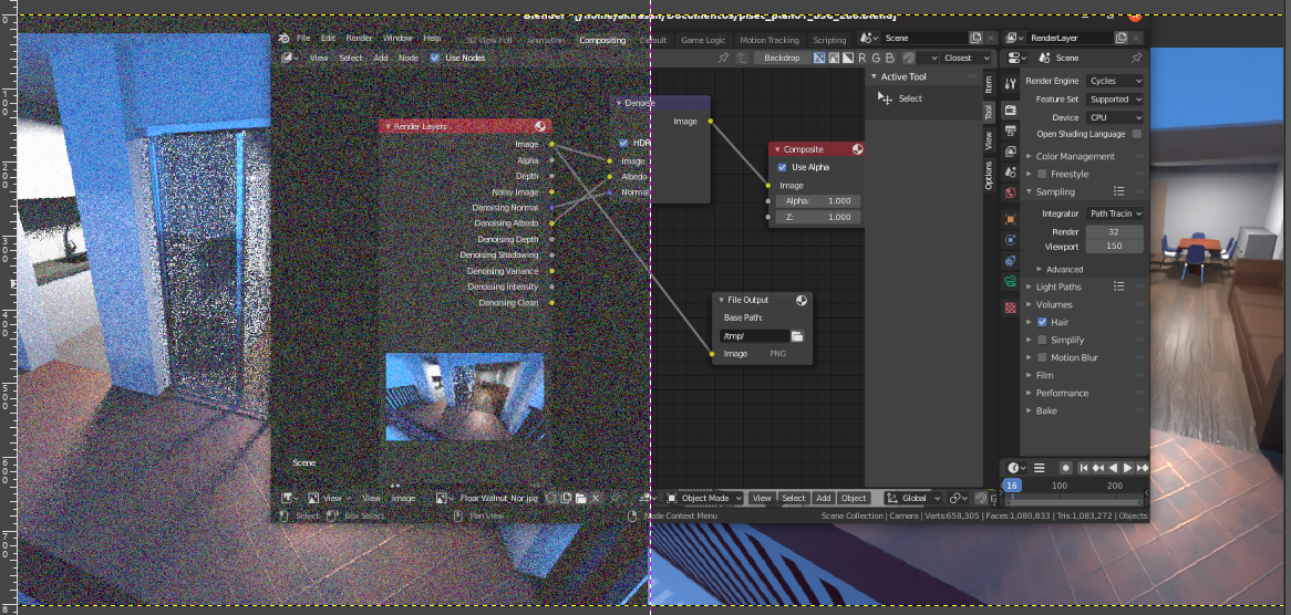 Intel® Open Image Denoise en Blender 2.81